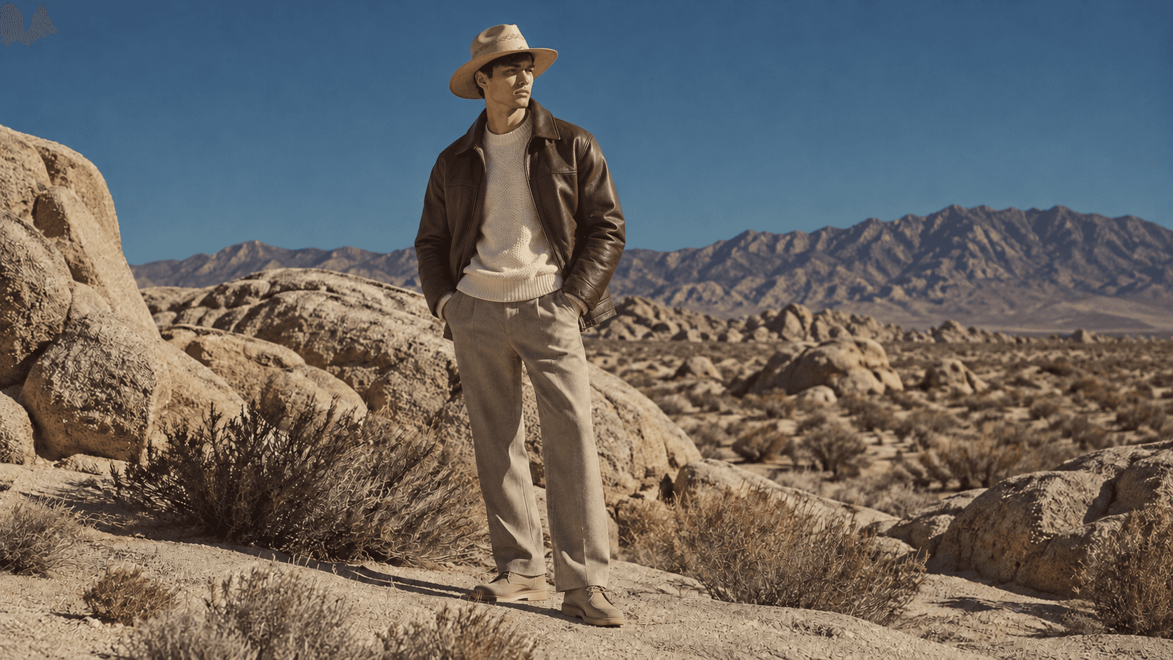 The Garde Vogue Signature Jacket in brown leather
